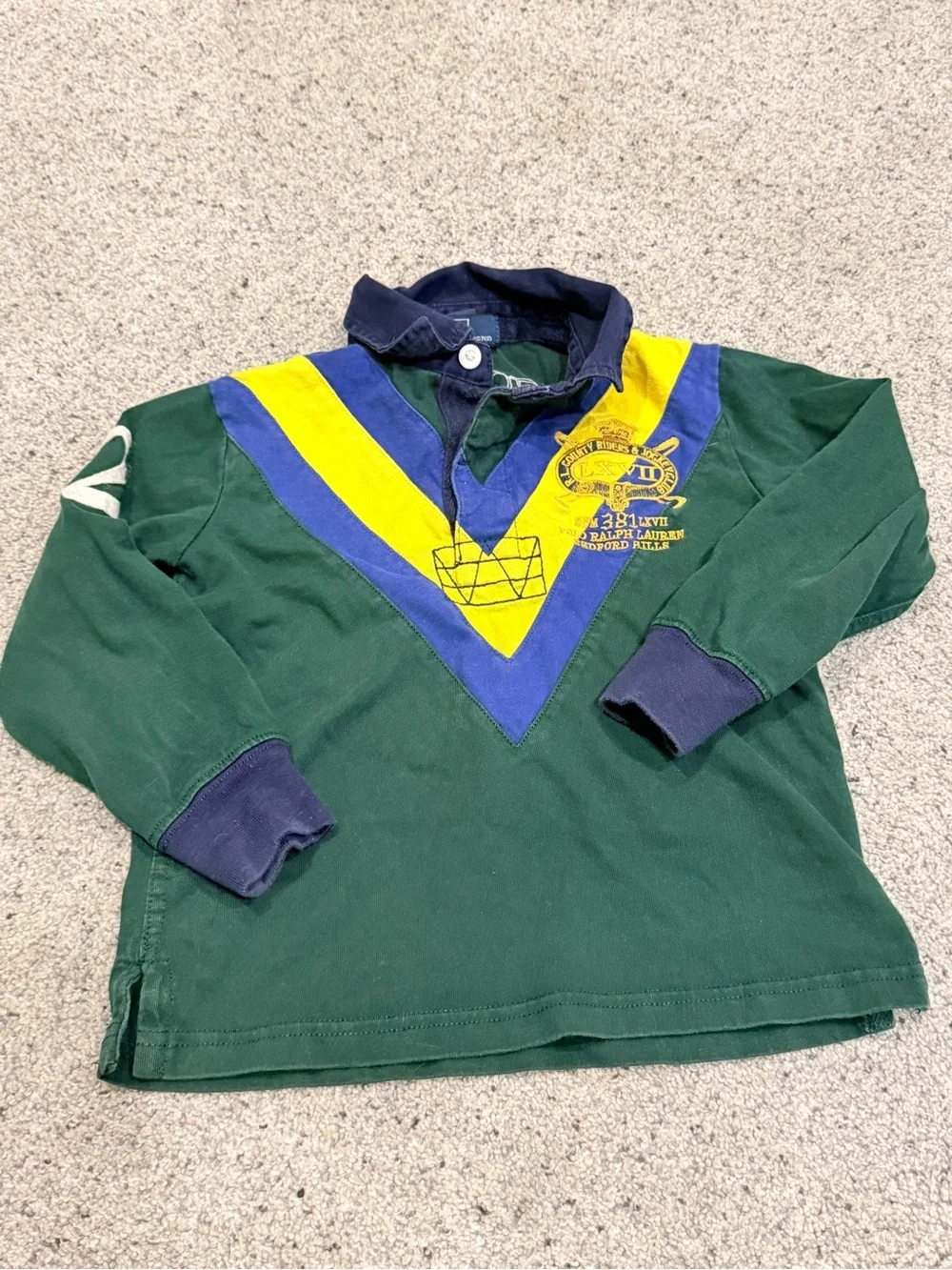 Classic Vintage Polo Ralph Lauren Rugby Polo & Khaki Pants boys 3T old money